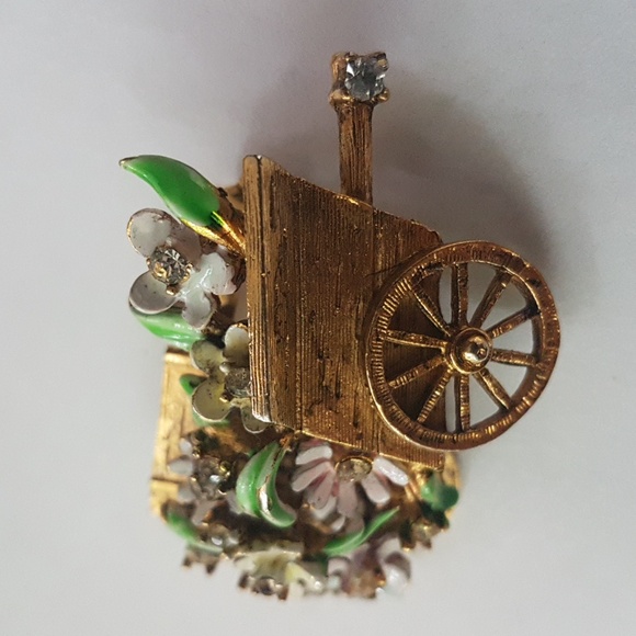 BSK My Fair Lady Flower Cart Brooch - Picture 5 of 5